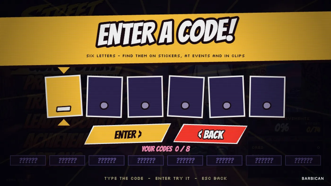 Unlock with codes