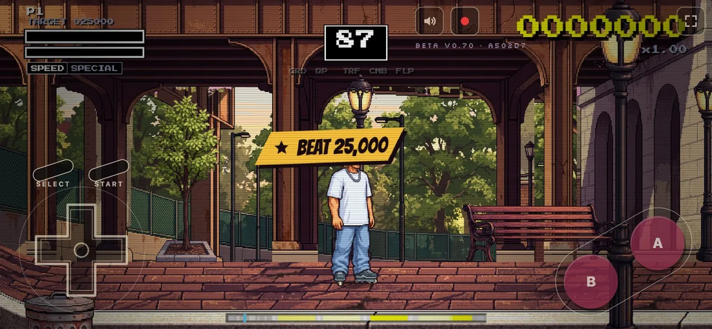 Street Skater on its side, the pad over the game
